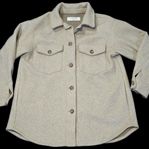 Love Tree Shacket Womens Size S Tan Chic Style, Oversized, Winter